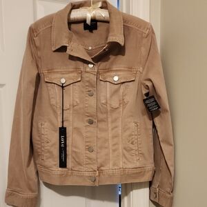 LIVERPOOL Temma Love  Denim Jacket Size L PINKISH TAN